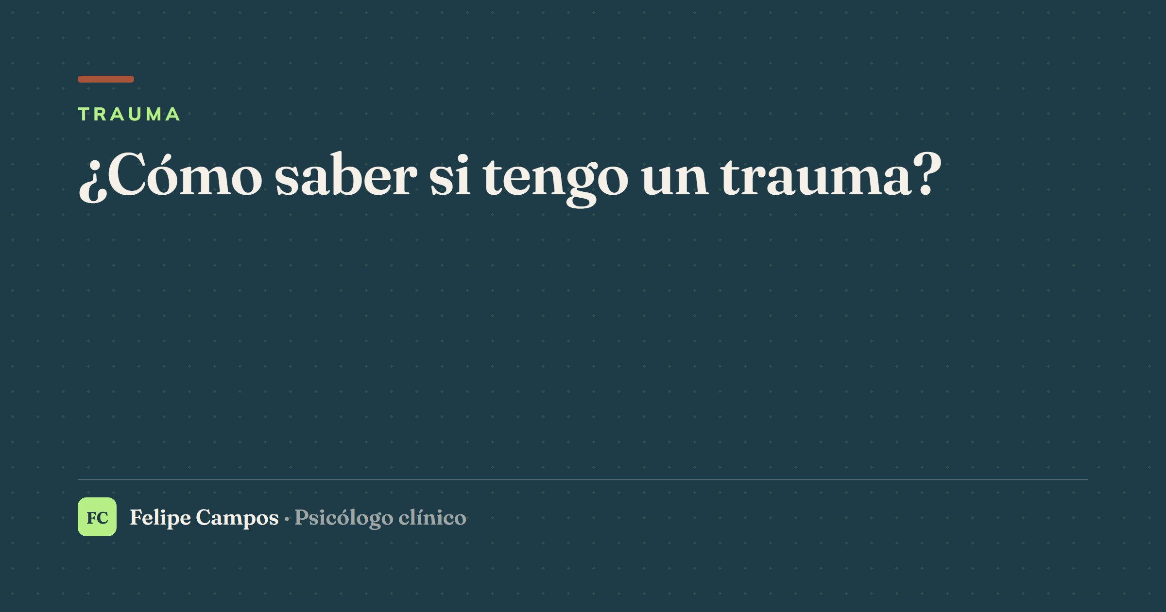 ¿Cómo saber si tengo un trauma? Señales y tipos de trauma en adultos